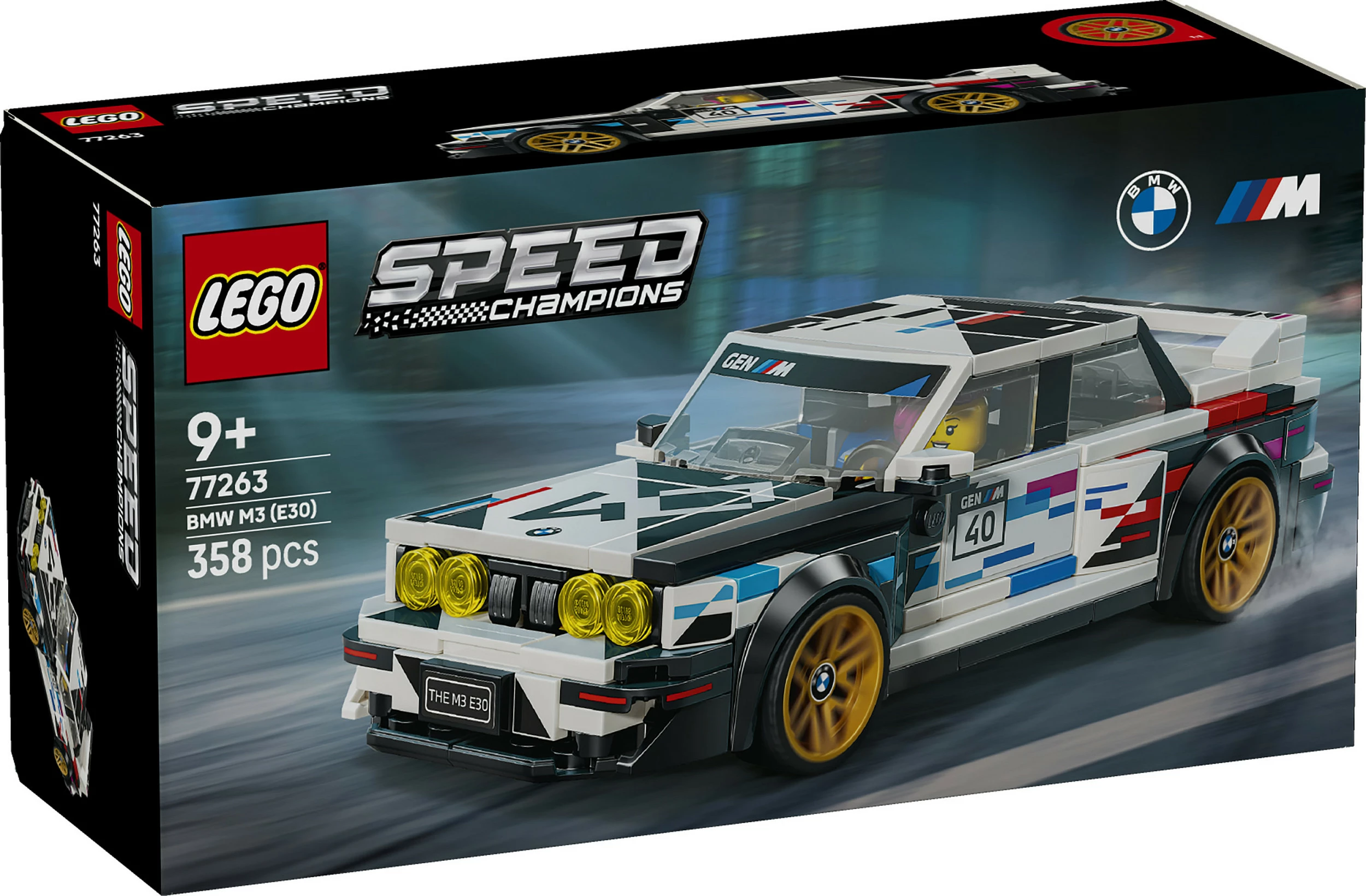 Set LEGO Speed Champions BMW M3 (E30) 77263, 358 copë, 9+, bardhë