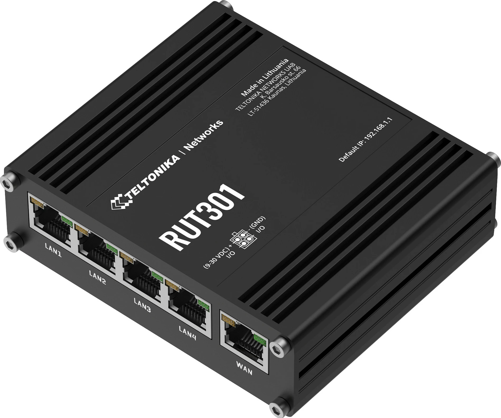 Router industrial Teltonika RUT301, 5x Fast Ethernet, USB, alumin, i zi