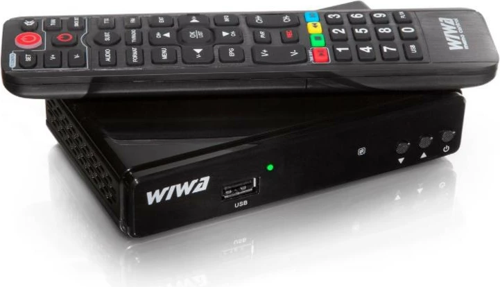 Tuner digjital Wiwa H.265 LITE, DVB-T2, Full HD, me telekomandë, i zi