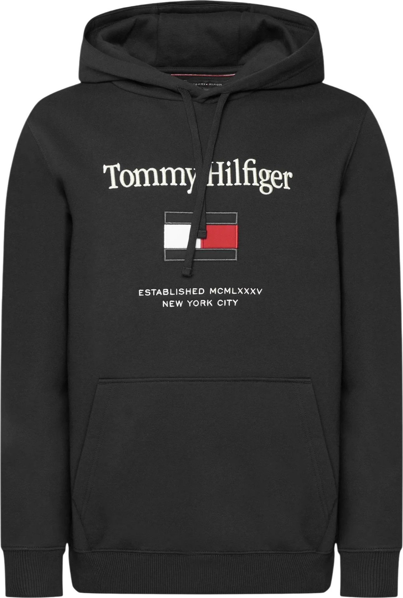 Duks me kapuç Tommy Hilfiger MW0MW42735 për meshkuj, i zi [Madhësia: L]