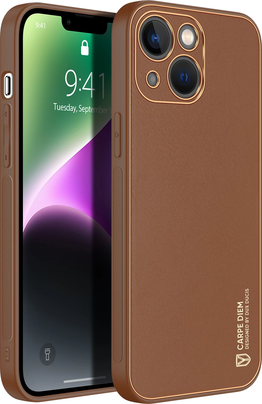 Mbështjellës Dux Ducis Yolo për iPhone 14, Kafe