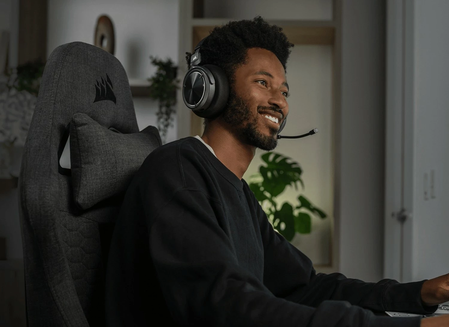 Kufje gaming Corsair Virtuoso Max Wireless, ANC, Dolby Atmos, RGB, të zeza