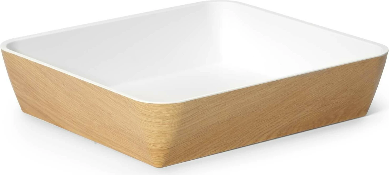 Tas bufeti melamine, Fine Dine, Panama White, GN 2/3 354x325x80mm, bardhë/kafe