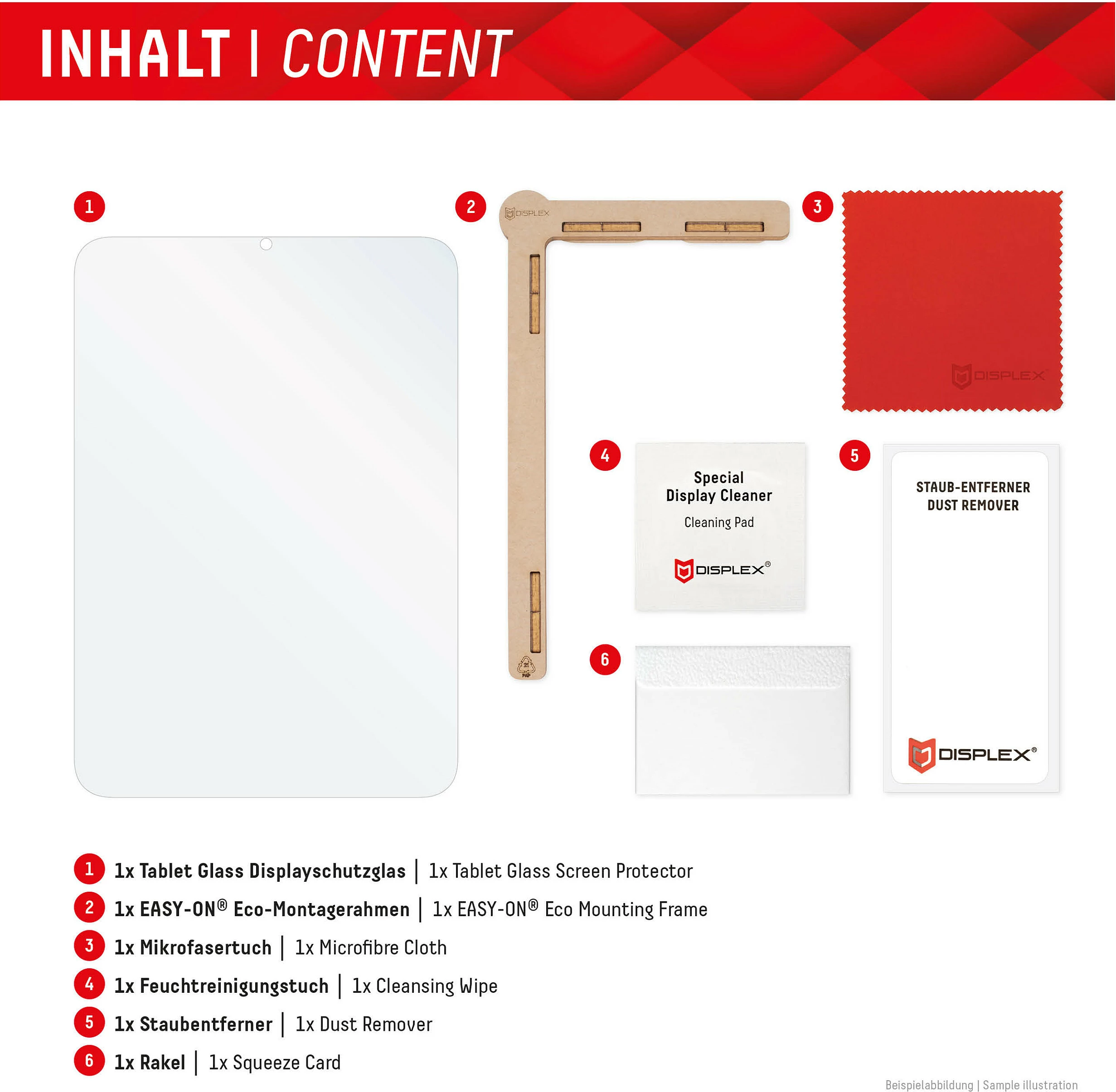 Xham mbrojtës Displex Tablet Glass për iPad Air 13" (2024/2025), 9H, me kornizë montimi, transparent