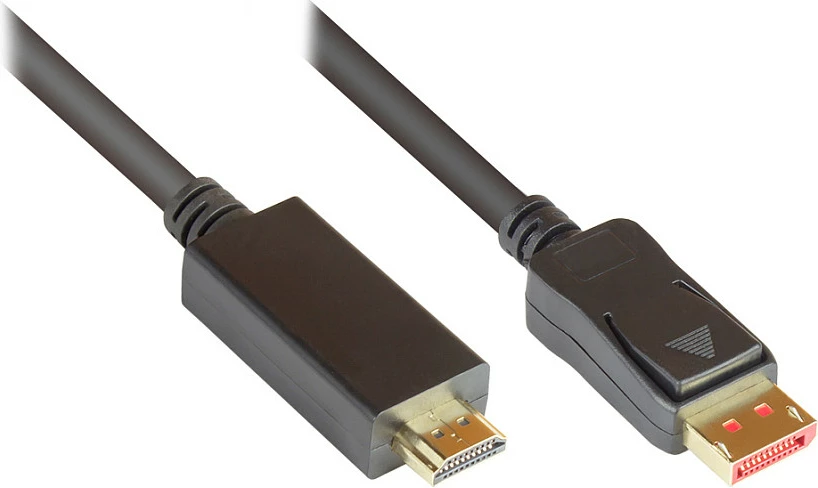 Kabllo DisplayPort 1.4 - HDMI 2.0 GoodConnections, 5 m, e zezë