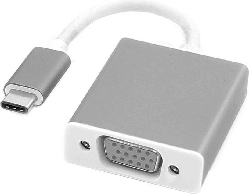 Adapter USB-C në VGA ROLINE 12033203, 1080p 60Hz, argjendtë
