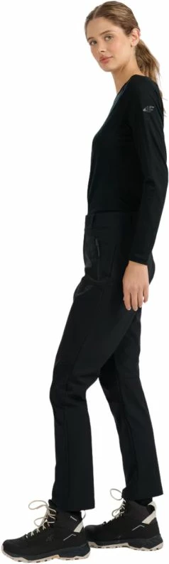 Pantallona softshell për femra 4F, të zeza