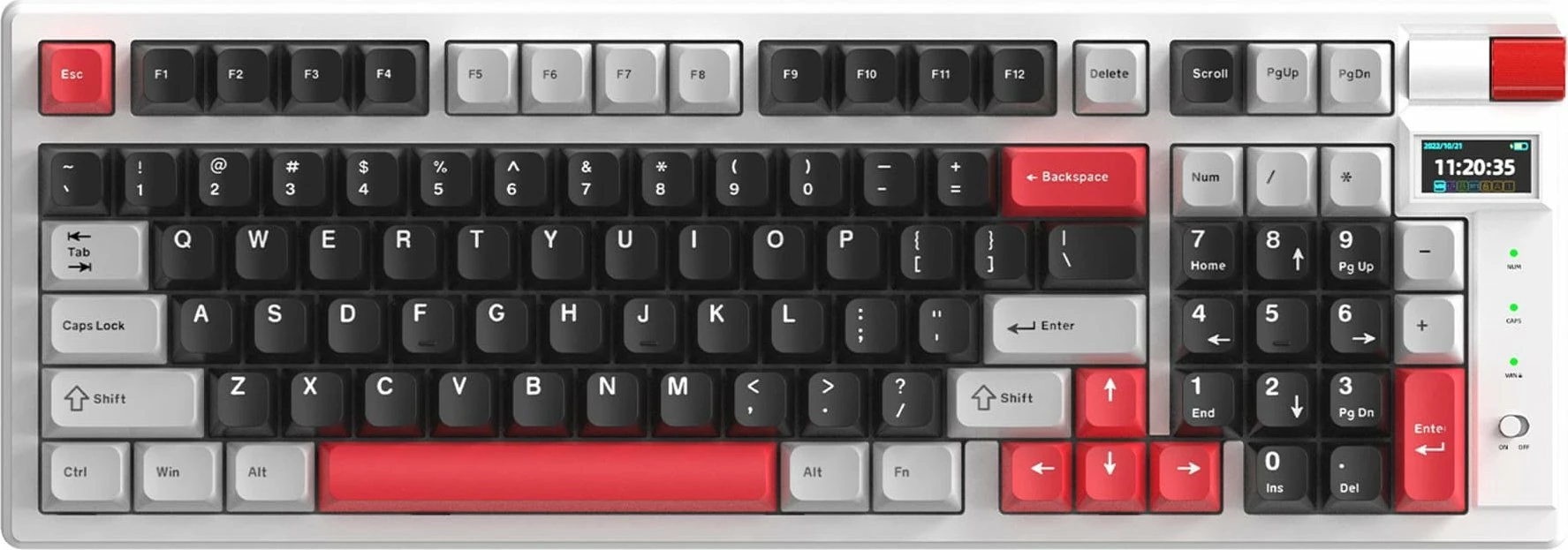 Tastierë gaming mekanike Marvo Monka Storm KG991W 75% Tri-Mode RGB, gri