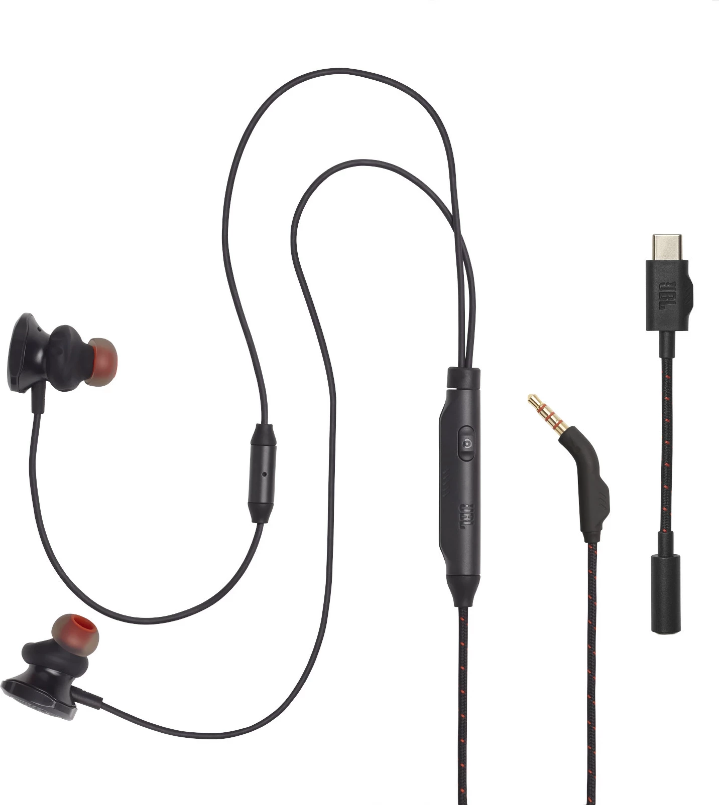 Kufje JBL Quantum 50 USB-C, in-ear, të zeza, me adapter USB-C