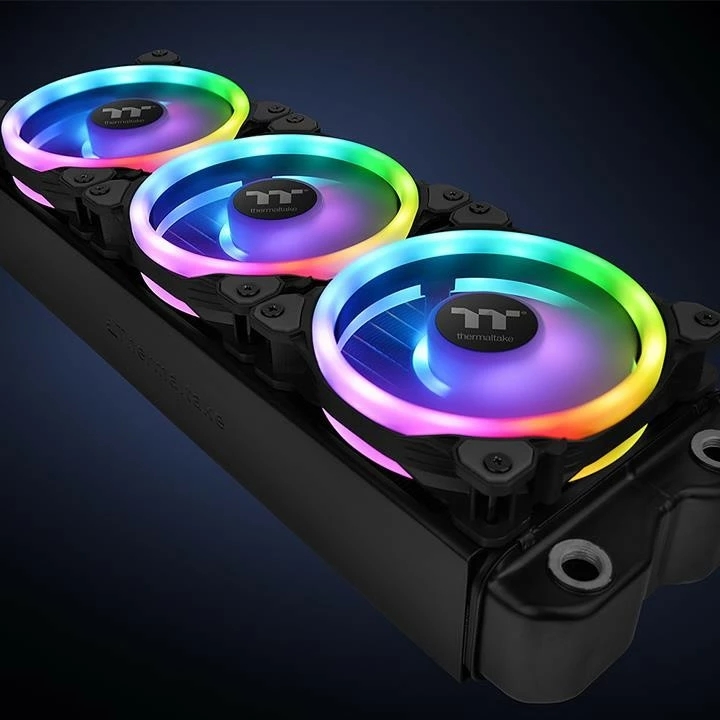 Ventilator kasë Thermaltake Riing Trio 14 RGB 3 copë, 14cm, i zi/gri