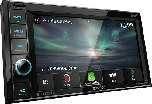 Radio multimedia për veturë Kenwood DNR4190DABS, 2-DIN, ekran me prekje 6.2", Bluetooth 5.0, USB, HDMI, MicroSD, e zezë