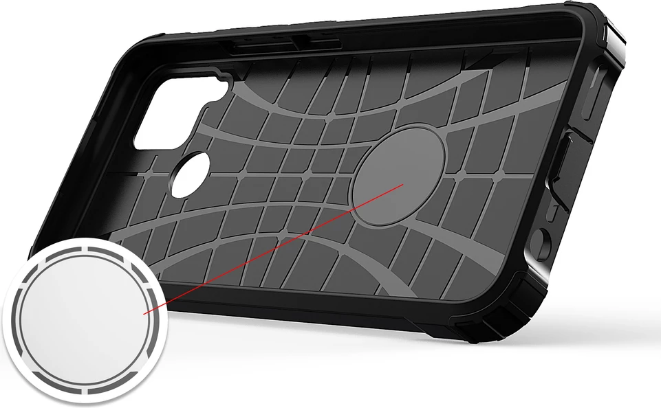 Mbështjellës Hybrid Armor Hurtel për Realme 10 5G / Realme 9i 5G, i zi