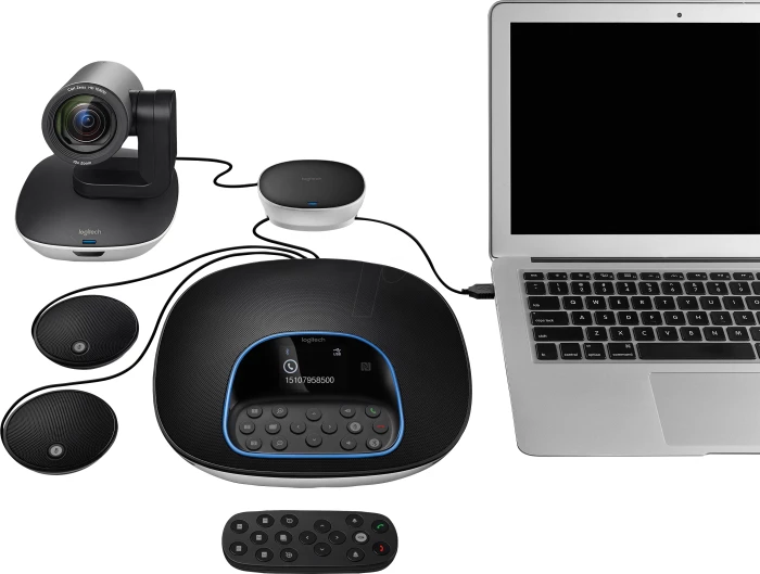 Kamerë konferencash Logitech Group 960-001057, Full HD 1080p 30fps, zoom 10x, USB, Bluetooth/NFC, set konferencash, e zezë