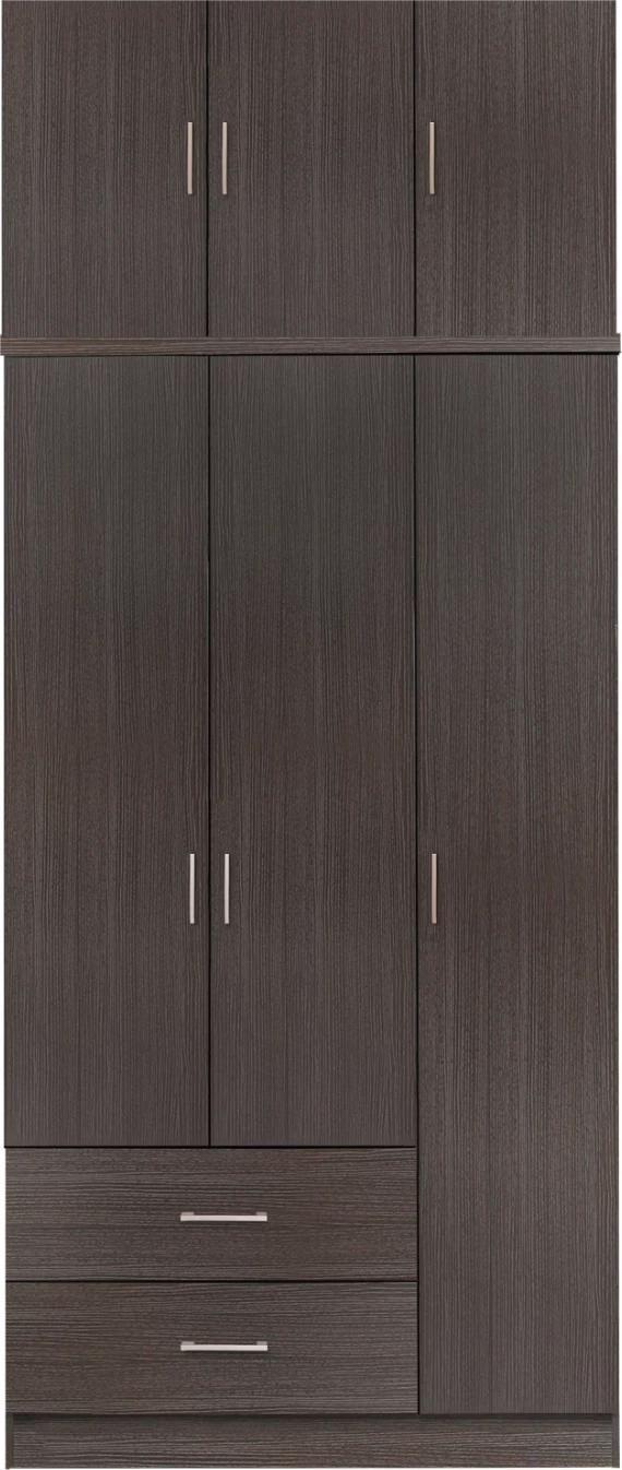 Dollap 3 dyer dhe papafingo me 2 sirtarë Zebrano 90x42x241