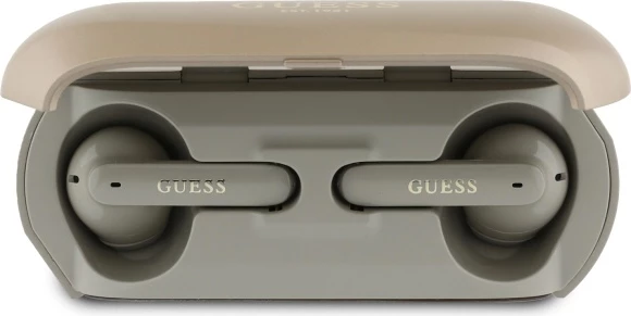 Kufje Bluetooth TWS Guess Elongated Metallic Printed Logo me docking station, Gold
