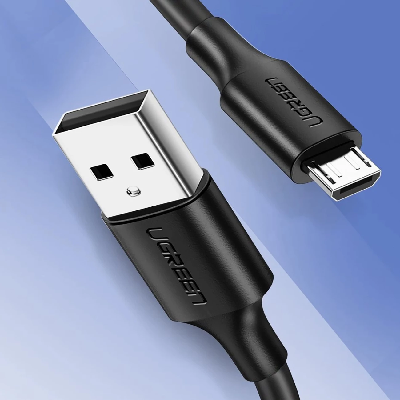 Kabllo Ugreen US289 60135, micro USB / USB-A, 0.5m, e zezë