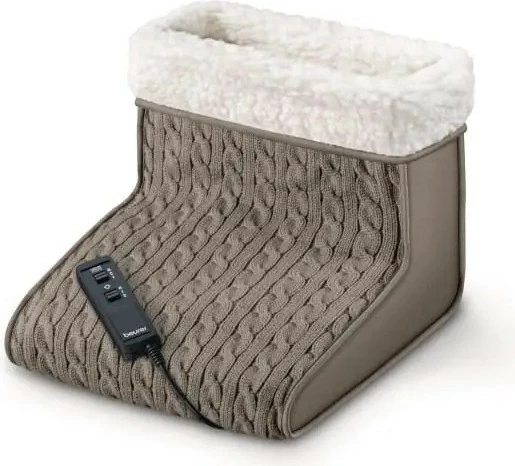 Ngrohës këmbësh me masazh, Beurer FWM45, 2 nivele ngrohjeje, 2 nivele masazhi, me kontroll temperature, kaki/bardhë