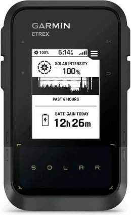 GPS dorë Garmin eTrex Solar, 28 MB, E zezë, Gri