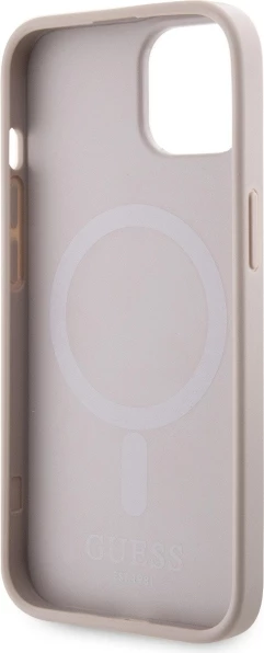 Mbështjellës Guess GCube Stripes MagSafe për iPhone 14 Plus 6.7", rozë