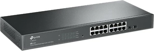 Switch i mençur TP-LINK TL-SG2218, 16 porta gigabit, 2 SFP, i zi, rackmount