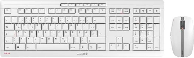 Set tastierë dhe Maus Cherry STREAM DESKTOP JD-8500DE-0, wireless 2.4 GHz, e bardhë