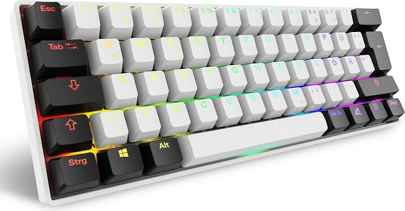 Tastierë gaming Sharkoon Skiller SGK50S4 Gen2, RGB, bardhë-verdhë