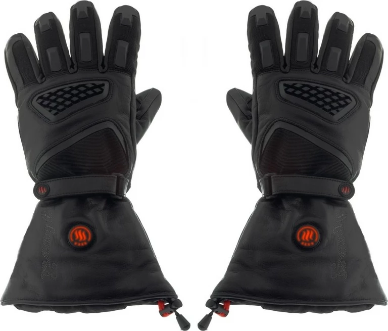 doreza moto me nxemje Glovii GS1, 2100mAh, size L, e zezë, set me 2 bateri + karikues + adaptera + çantë