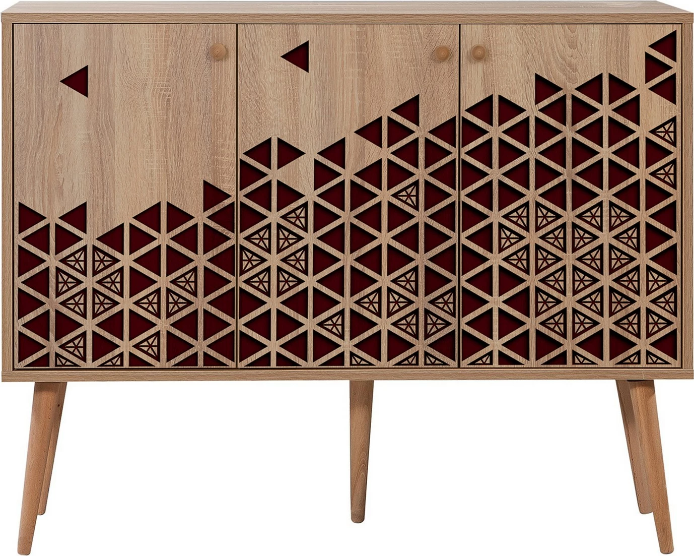 Konsol Hanah Home, Mega - 122, ngjyrë lisi Sonoma