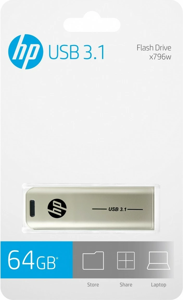 Pendrive HP HPFD796L-64, 64GB, USB 3.2, Argjendtë