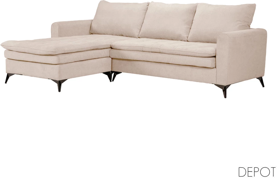 Kënd divani reversibil SCANDALO, krem ASTI 1, 265x188x99cm