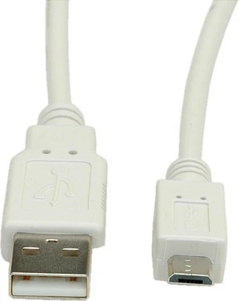 Kabllo USB 2.0 VALUE A në Micro-B, 3 m, e bardhë