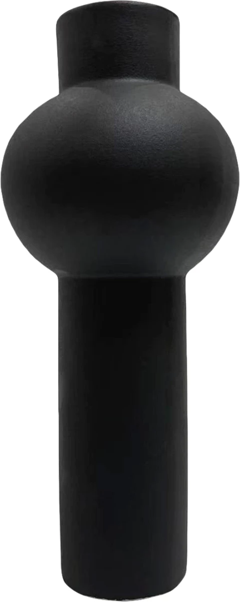 Dekor scepter qeramike për tavolinë, FH4604.02, ngjyrë e zezë mat, Φ17.5x40H cm