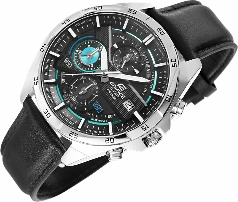 Orë dore për meshkuj CASIO, e zezë