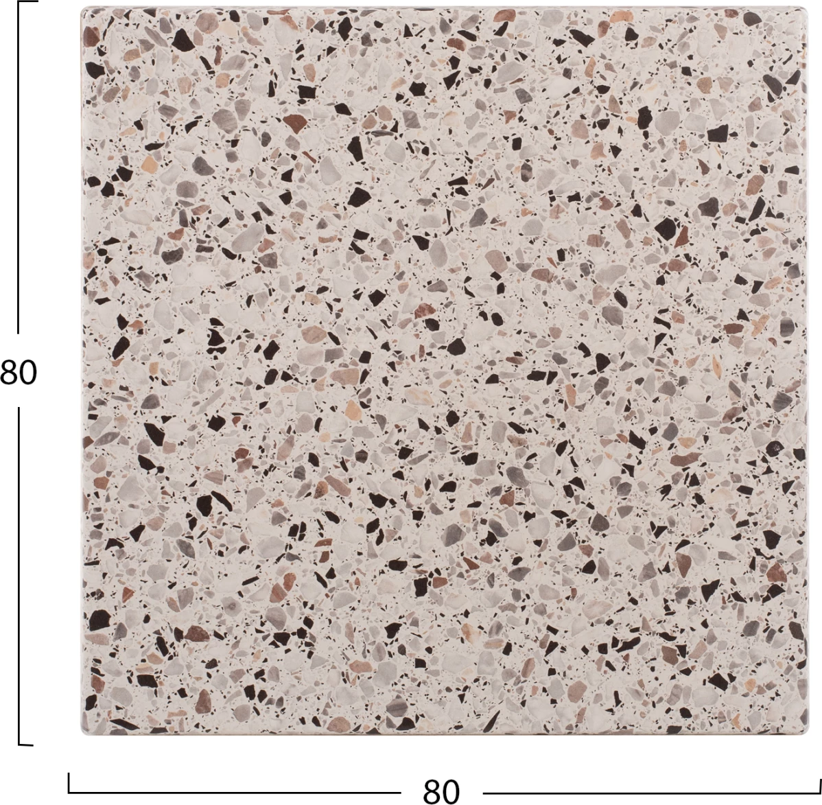 Sipërfaqe Tavoline katrore, ngjyrë terrazzo, FH5231.16, 80x80cm