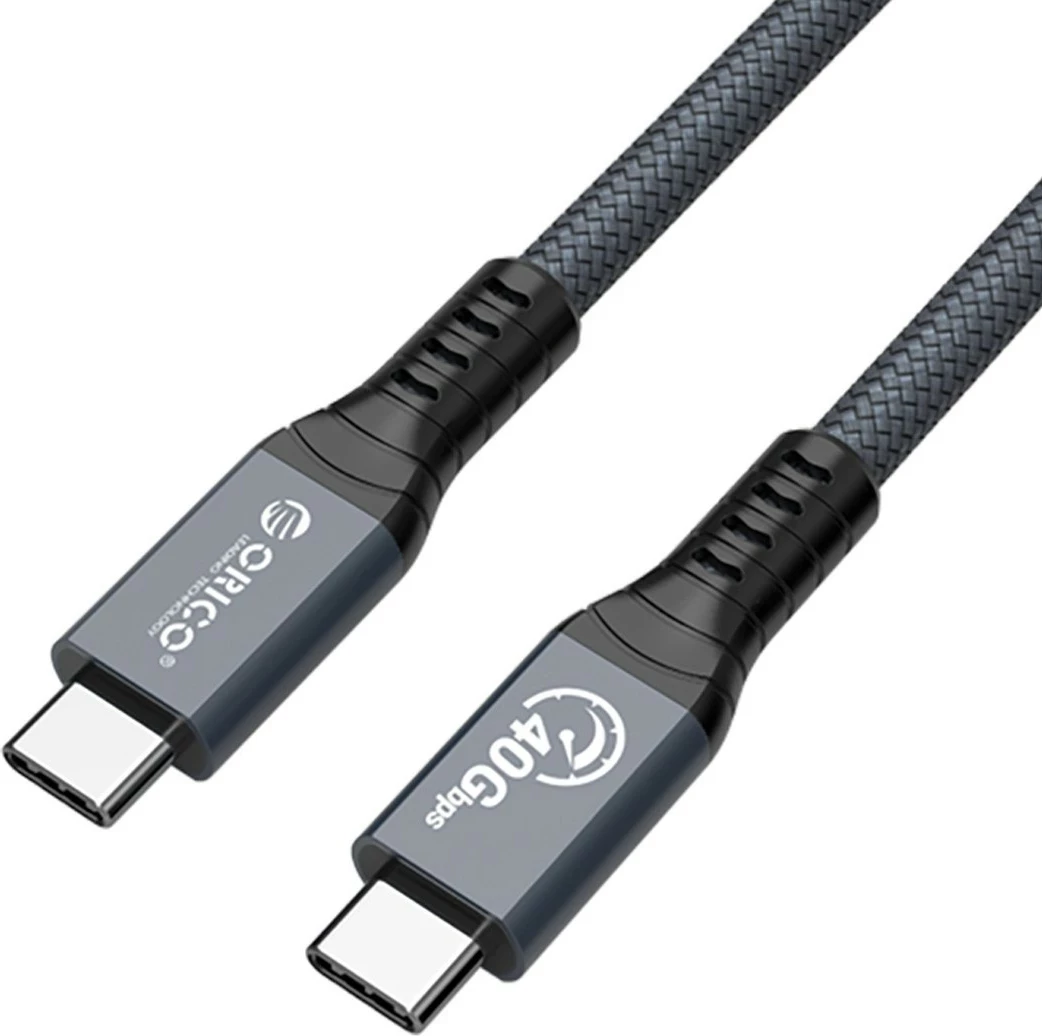 Kabllo Thunderbolt 4 Orico USB-C, 2 m, 40 Gbps, 8K@60Hz, PD 100W, gri