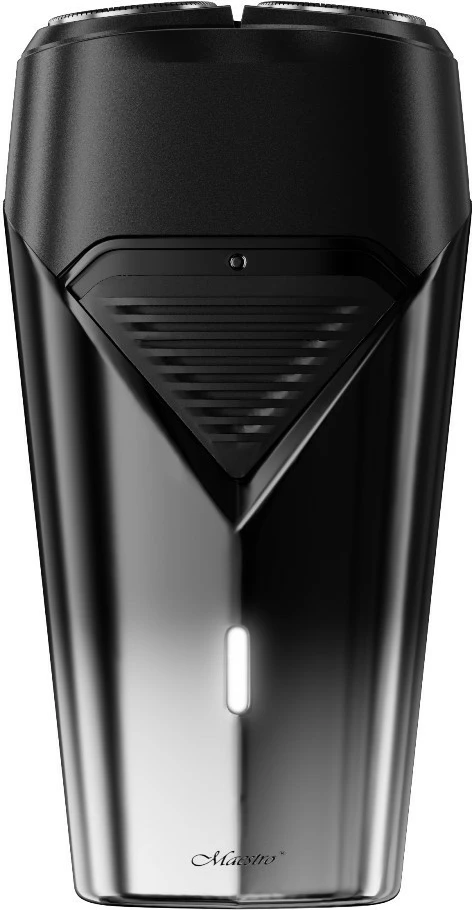 Makinë rroje elektrike udhëtimi meshkuj, Feel‑Maestro MR-672, 45 min, USB-C, 2 koka prerëse, 600 mAh, e zezë/argjend