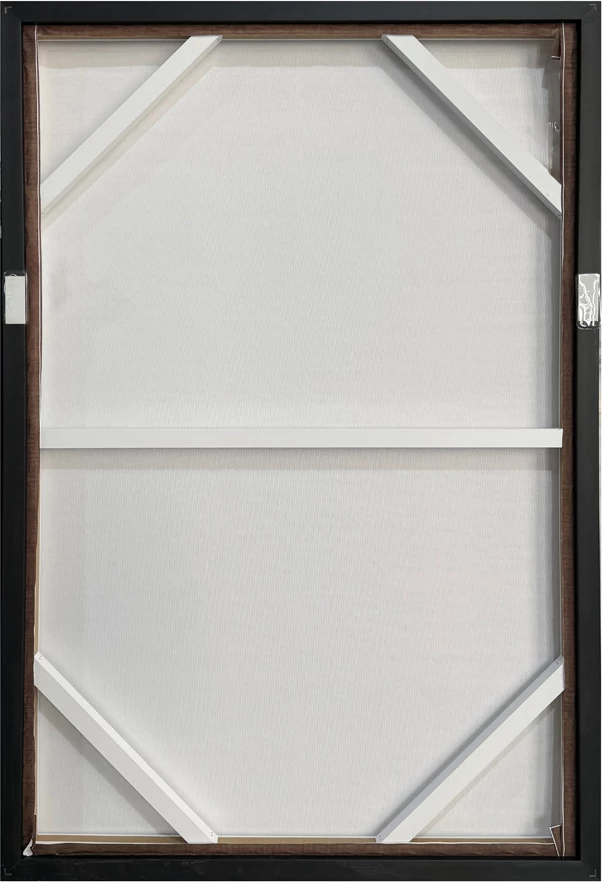 Dekor muri PLOW, pikturë në kanavacë, kafe e errët, MDF, 60x90x4cm