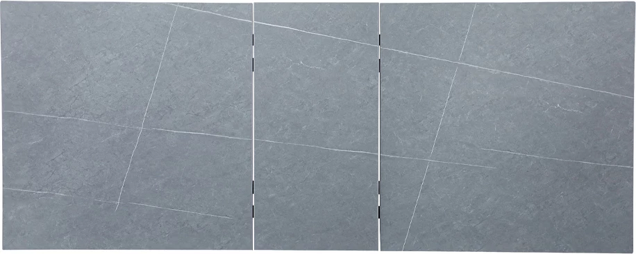 Tavolinë zgjatëse Atlantis, ngjyrë gri me pamje mermeri, 160x80x75cm