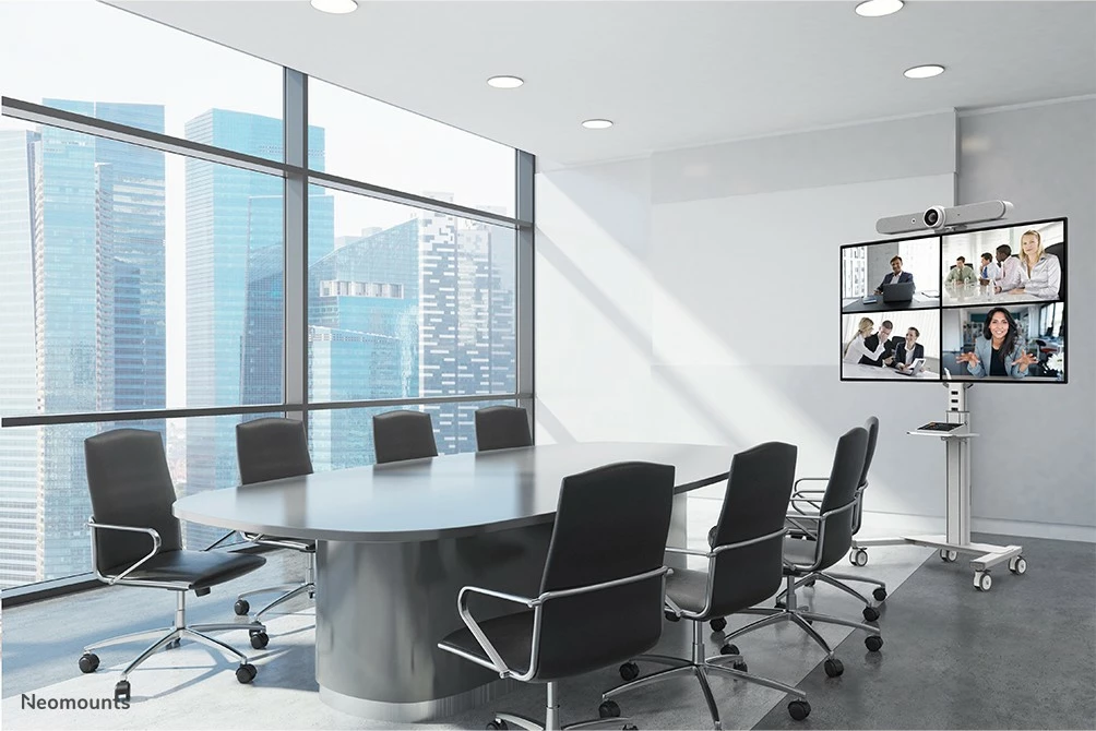 Karrocë portative TV Neomounts Newstar FL50S-825WH1, për ekrane 37-75 inç, rregullim lartësie, ngjyrë e bardhë