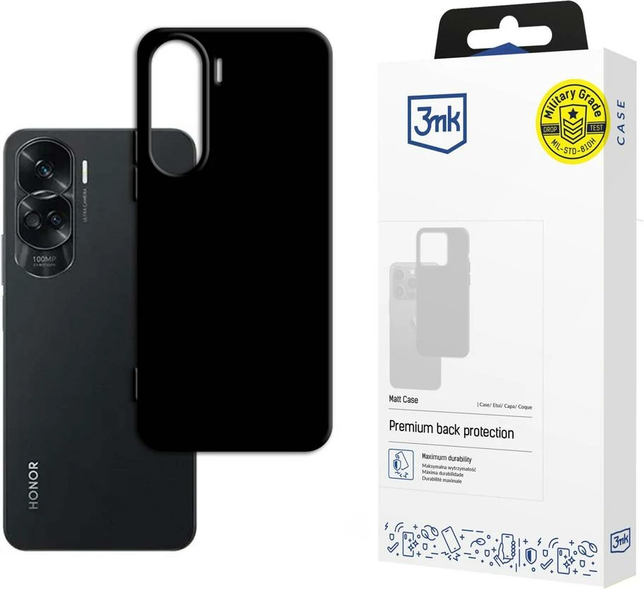 Mbështjellës 3mk Matt Case për Honor 90 Lite, i zi