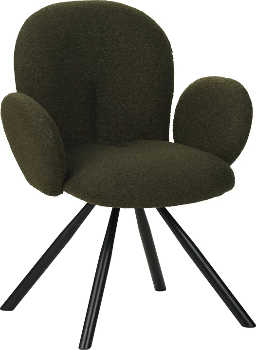 Karrige Garzele Inart, material teddy, këmbë metalike, 68x66x82.5cm