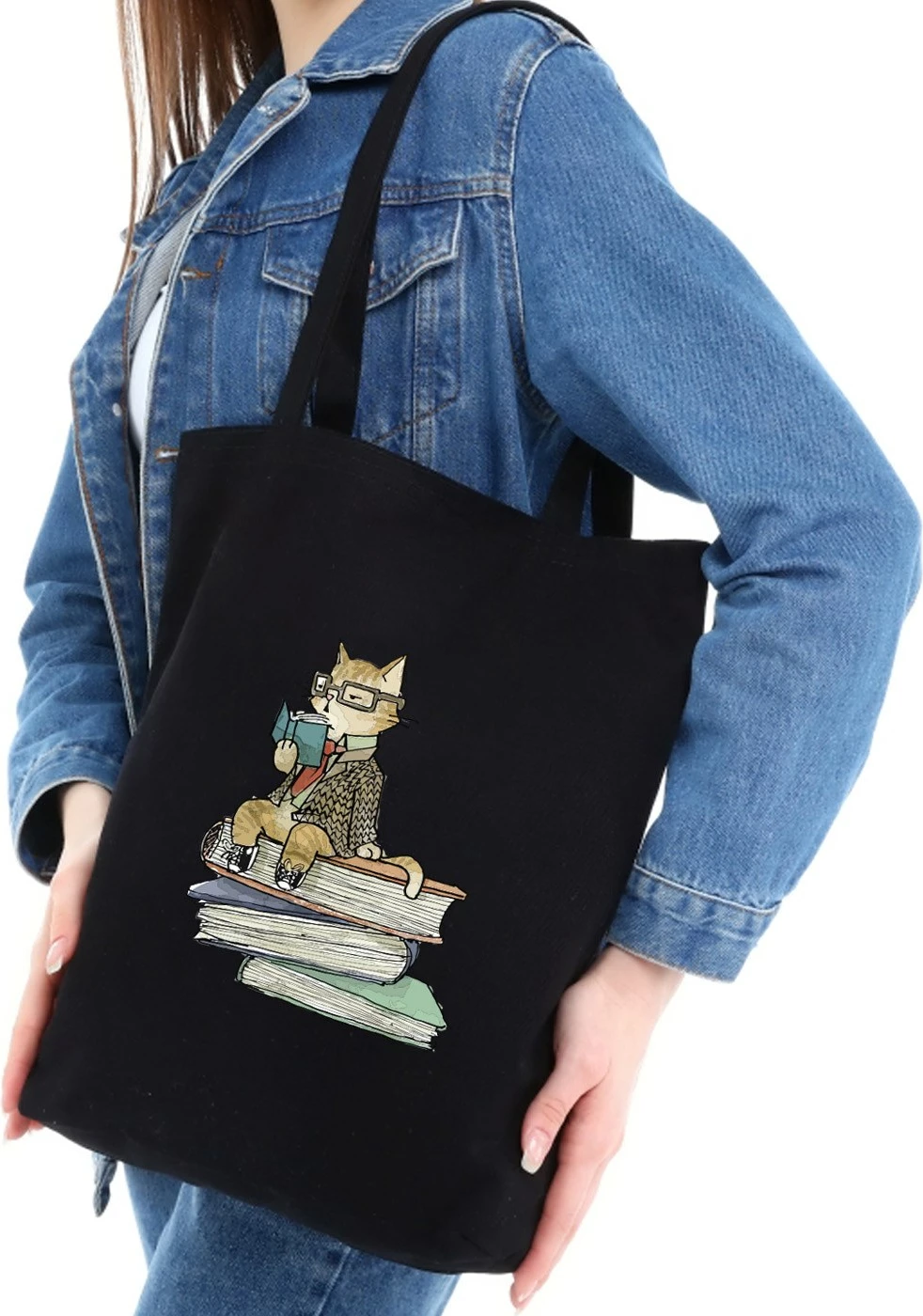 Çantë tote Pauldavis, ngjyrë e zezë, Zoozie Bags, 35x40x8 cm