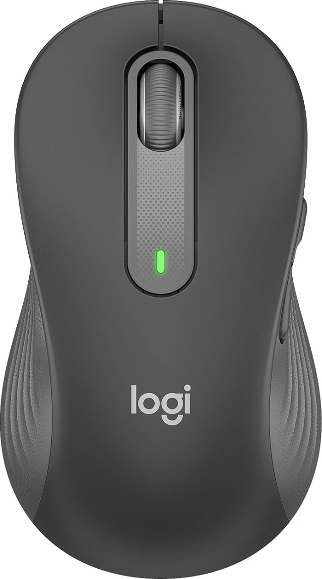 Maus Logitech Signature M650 L Wireless, majtak, optik, RF Wireless + Bluetooth, 4000 DPI, grafit