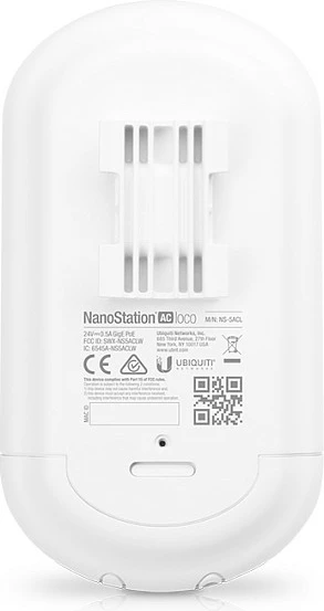 Antenë wireless CPE Ubiquiti NanoStation 5AC Loco, 5 GHz, 450 Mbit/s, PoE, 13 dBi, e bardhë