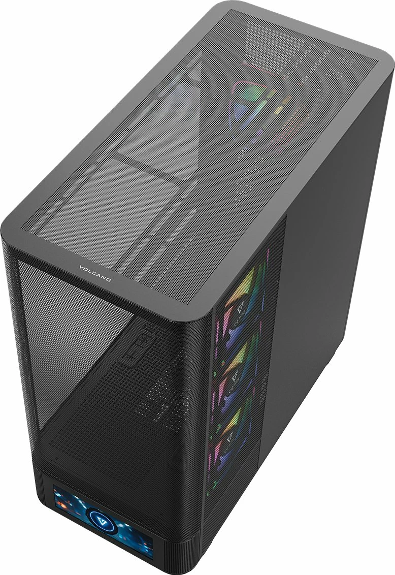 Kasë Modecom Volcano AQ500 ARGB Midi Tower (MC-A-AQ500-4FA-B), 4x120mm ARGB, USB-C, e zezë