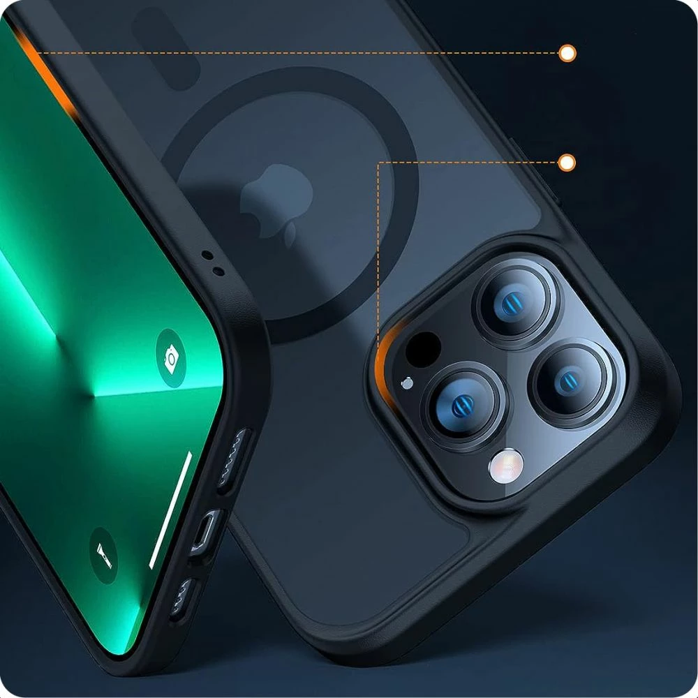Mbështjellës Tech-Protect MagMat MagSafe për iPhone 15, Transparent/Black