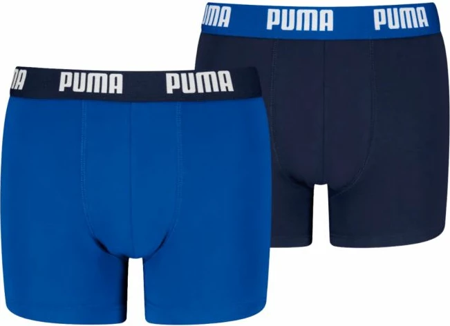 Të brendshme boxer fëmijë Puma Everyday Basic 2 copë, blu/navy