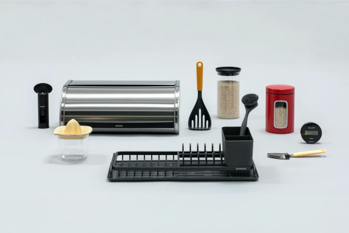 Prerës djathi Brabantia Tasty+ 126222, çelik inox, dorezë plastike, i verdhë