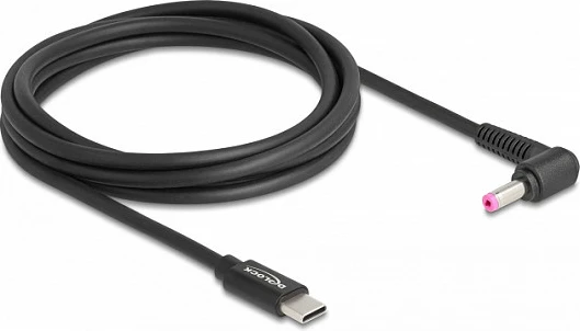 Kabllo karikimi laptop DeLOCK USB-C në HP 4.8x1.7mm, 1.5m, 20V, e zezë