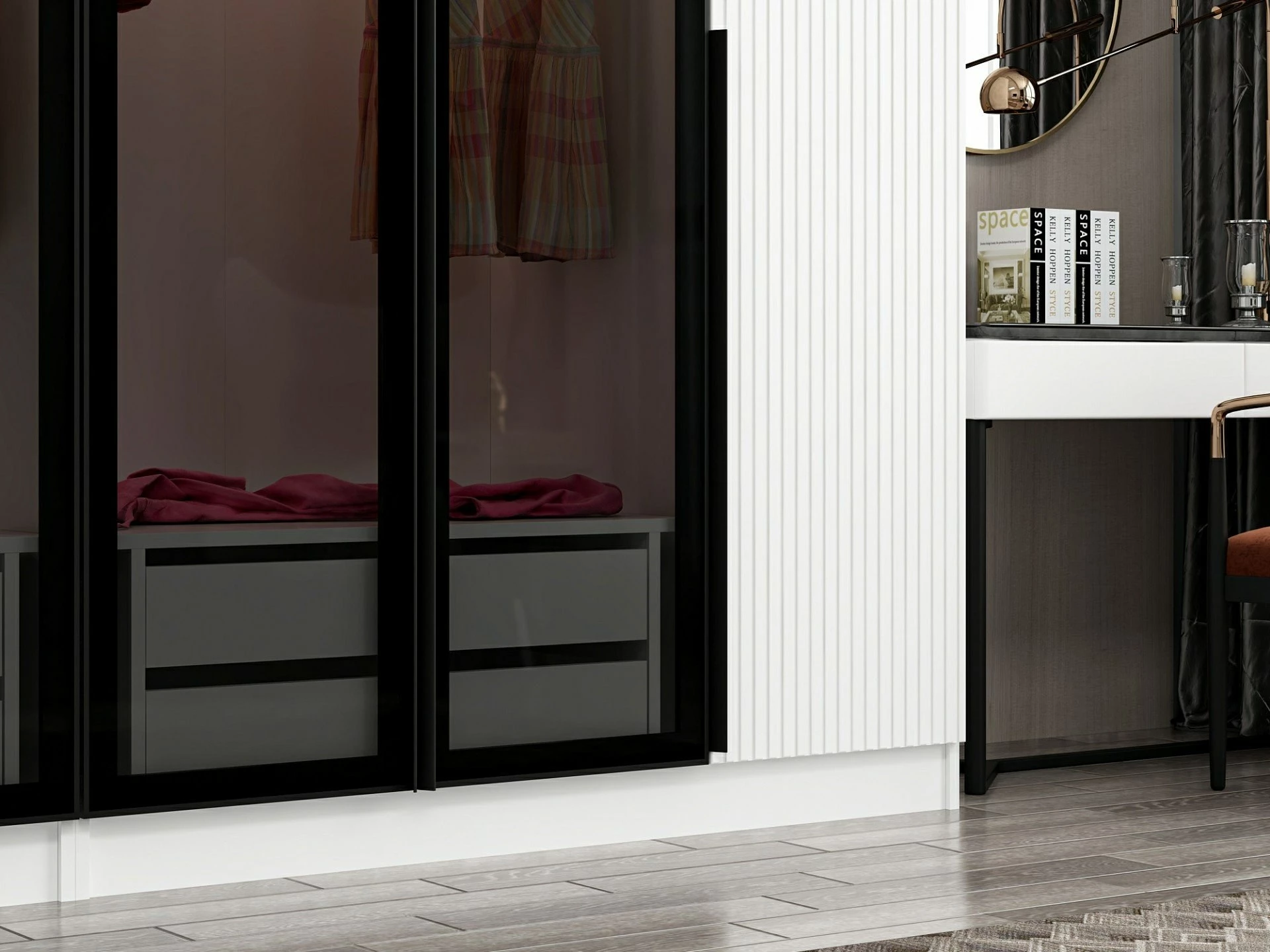 Dollap garderobe Skye Decor, Kale Plus, fume, 270x210x52cm